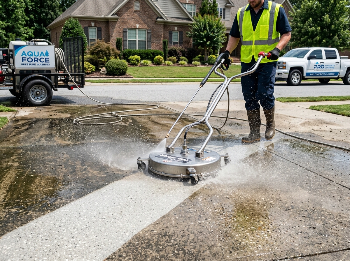 Driveway and concrete cleaning