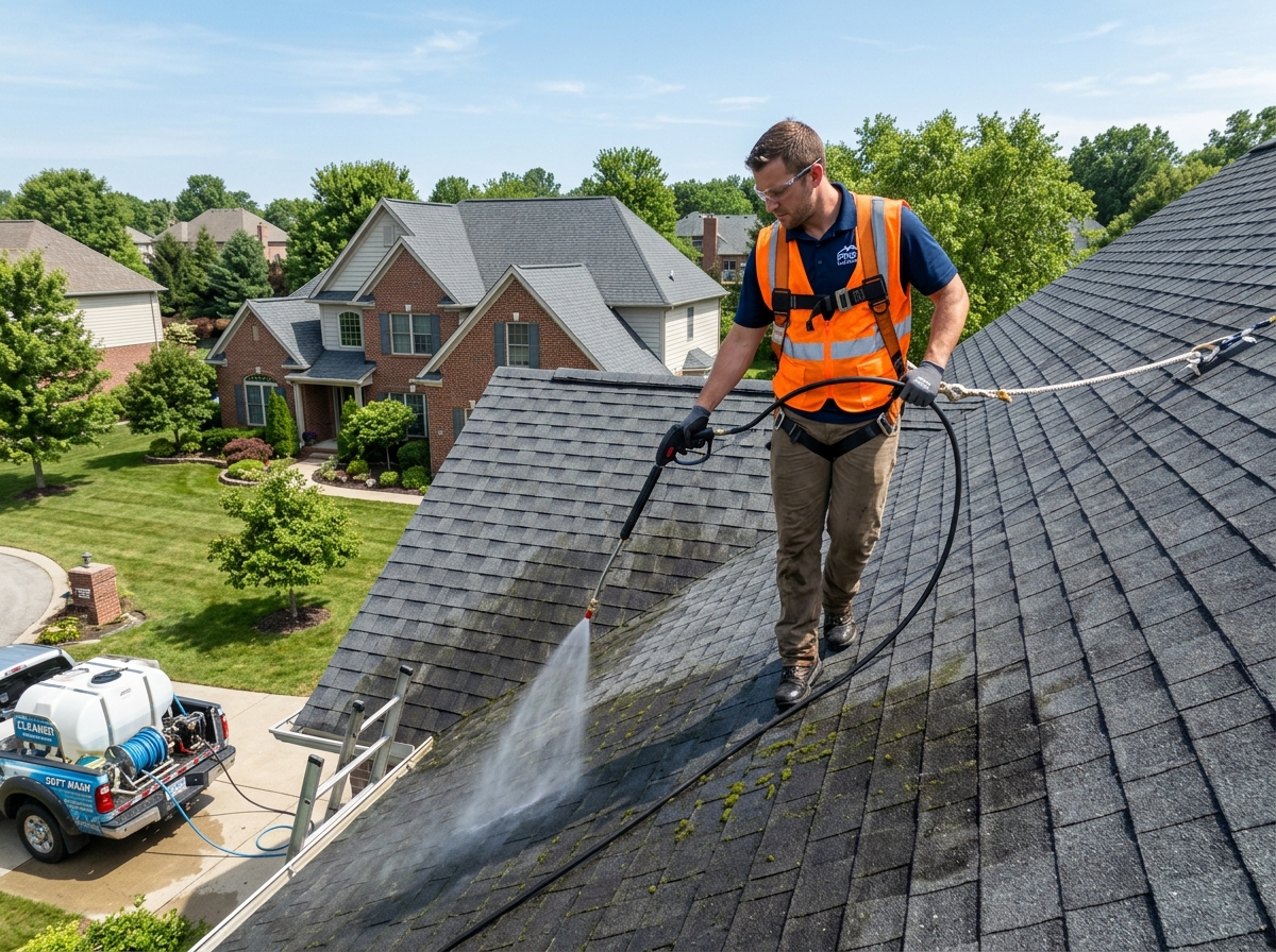 Roof cleaning service